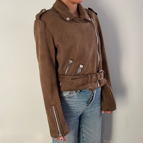 For The Republic faux leather jacket. Size Medium. - Picture 3 of 8